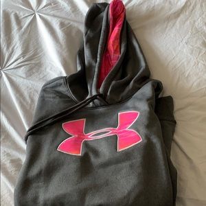 Under Armour Sweatshirt, Grey and pink